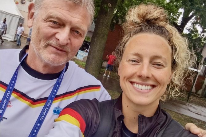 Dr. Dieter Heinold bei den Europameisterschaften Freiwasserschwimmen 2024